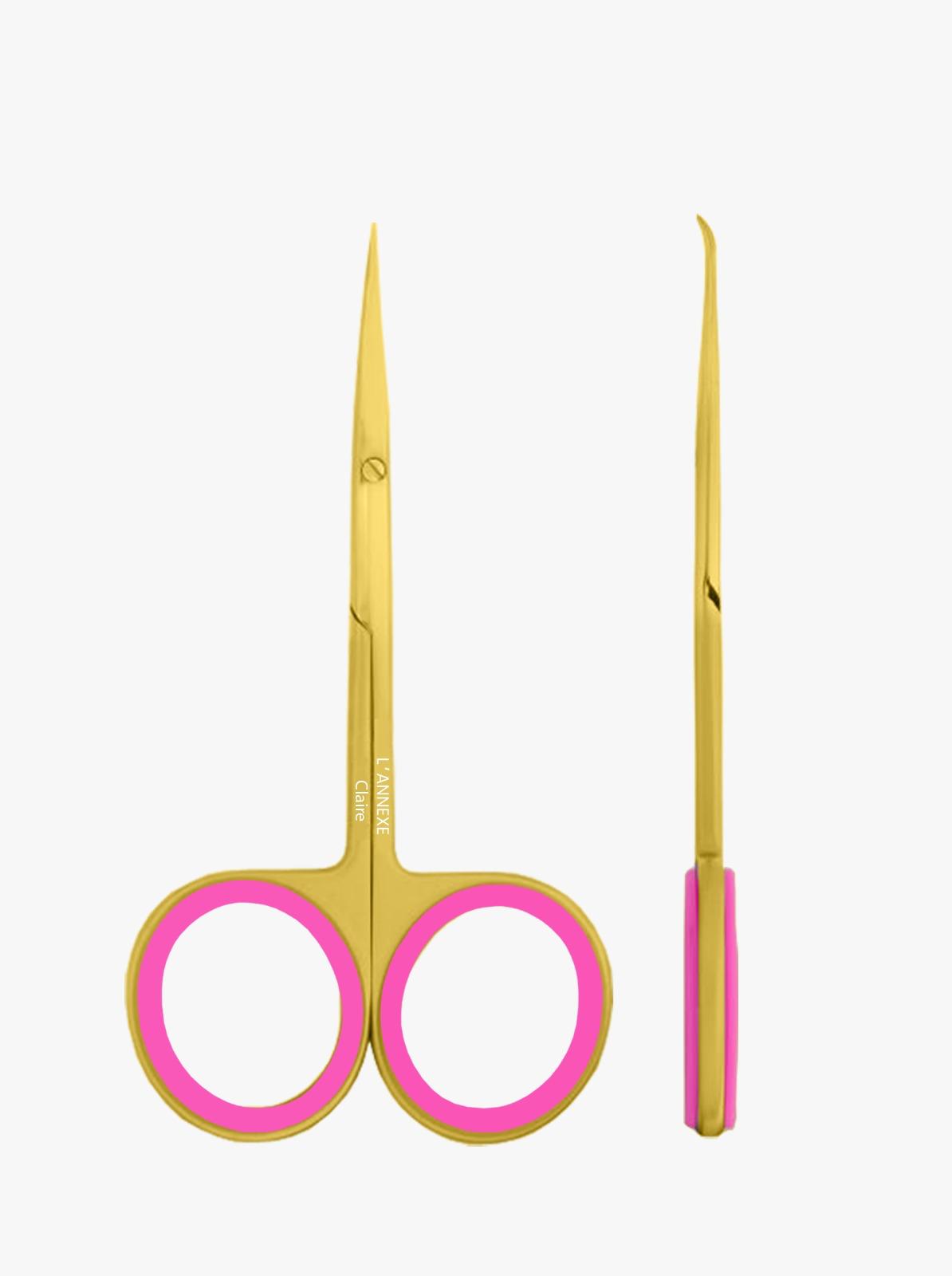 Ciseaux Cuticules Doré Silicone Rose "crochet" (CLAIRE)