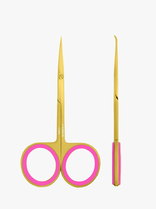 Ciseaux Cuticules Doré Silicone Rose "crochet" (CLAIRE)